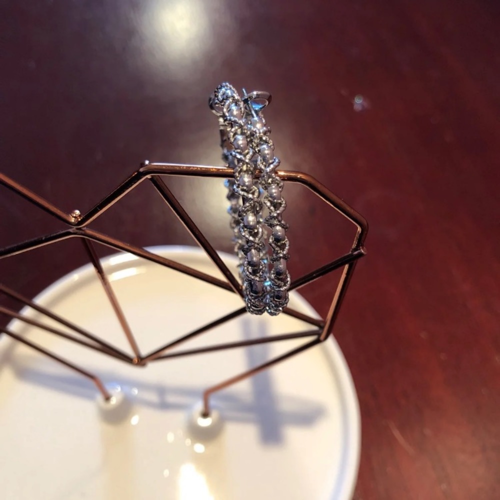 New York and company twisted silver earrings